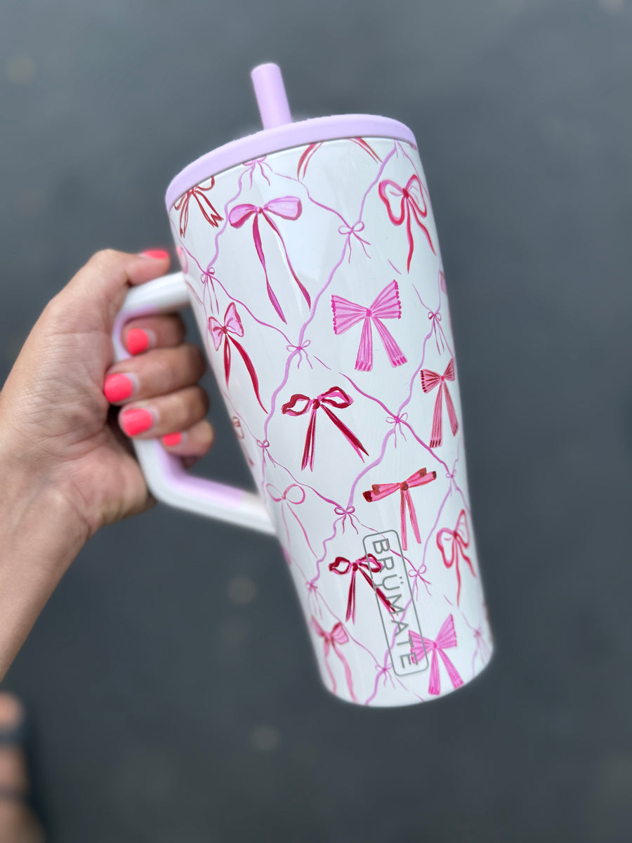 18337D6C-DC6F-4234-BDA6-  🎀 BruMate ERA 30oz Straw Tumbler Travel Mug - Bows & Straw Cover-NWT main image 0