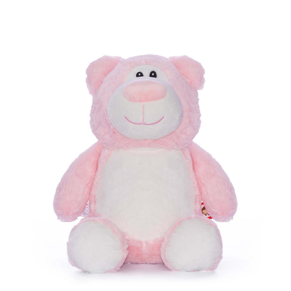 Embroidered Pink Bear Plush
