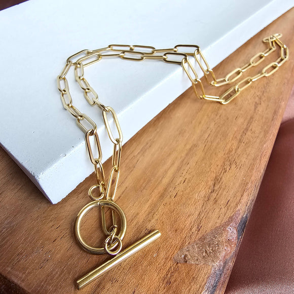 Luxe 18K Gold Paper Clip Chain - 18