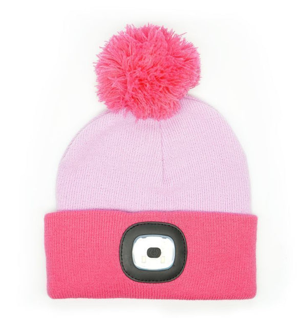 Kids Night Scope Rechargeable Beanie In Pink