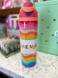 Marley Water Bottle in Rainbow Swirl