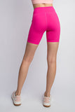 Bermuda Biker Shorts in Sonic Pink