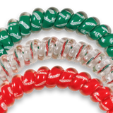 Teleties Spiral Hair Coils | Small | Hooked on Christmas Hair Ties