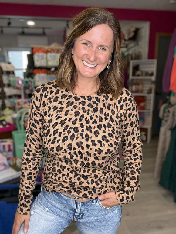 Leopard Crew Neck Sweater