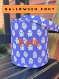 Pumpkin Embroidered Halloween Trick or Treat Bag