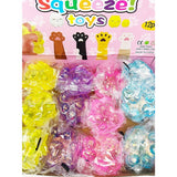 Large Sugary Glittered Paw Squishy Toy: MIX COLOR / ONE(12)