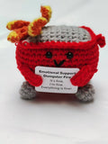 Emotional Support Crochet Dumpster Fire - Green