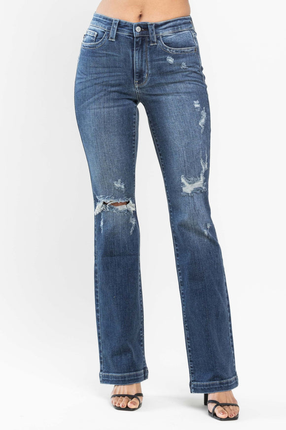 Elise Distressed Boot Cut Judy Blue Denim