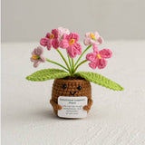 Handmade Crochet Forget-Me-Not Flower Home Decor: Gradient Yellow