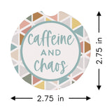 Caffeine Chaos Triangles Funny Car Coaster Set