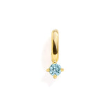 Birthstone Charm: Emerald / Silver