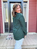 Kendra Shacket in Deep Green