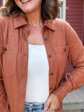 Kendra Shacket in Rust