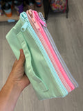 Accordian Accessory Pouch in Pink Combo