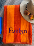 Embroidered Name Beach Towel