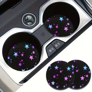 Colorful Star Car Coaster Set