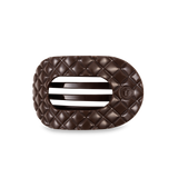 Teleties Flat Round Hair Clip | Medium | Truly Taupe Quilted