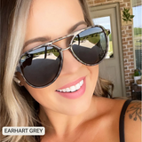 Earhart - Women’s Aviator Sunglasses–Polarized Everyday Chic: Marble