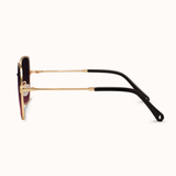 Aspen - Women's Oversized Square Frame Sunglasses: Brown