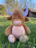 Embroidered Highland Cow Plush