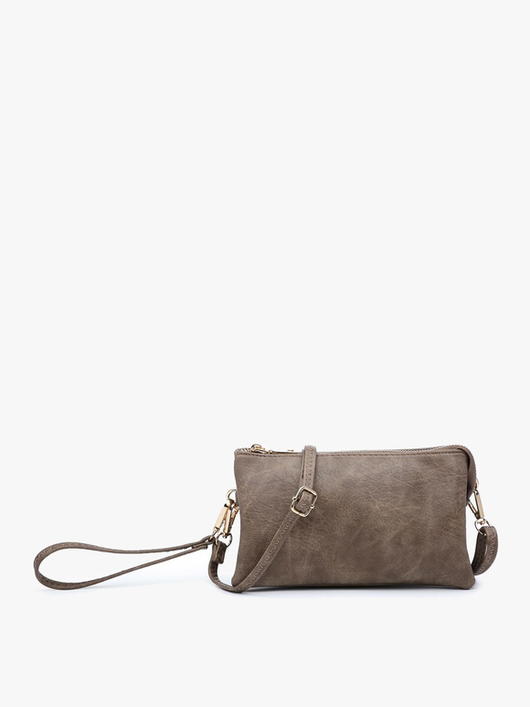 Chocolate All the Pockets Crossbody/Wristlet