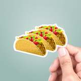 Tacos Sticker Vinyl Decal: 3"
