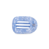 Teleties Flat Round Hair Clip | Small | Blue Lagoon