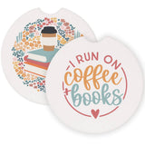Coffee + Books Florals - Car Coasters