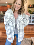 Tullis Shacket in Coconut Plaid