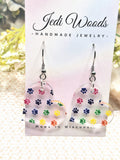 Rainbow Paw Print Earrings