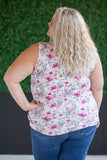 Ava tank in Periwinkle Floral
