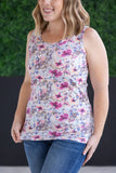 Ava tank in Periwinkle Floral