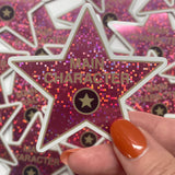 In My Showgirl Era Taylor Swift Star Glitter Sticker