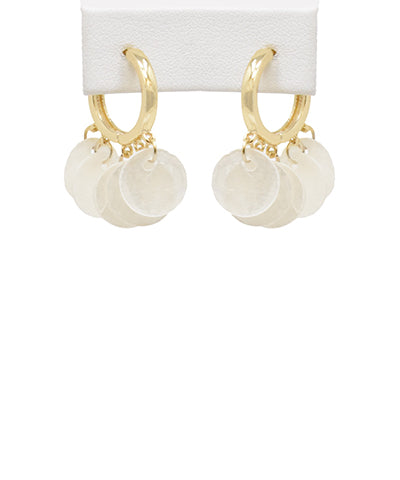 Ivory Shell Gold Dangle