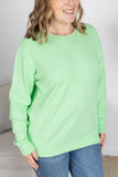 Corinne Ribbed Pullover in Lime