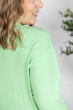 Corinne Ribbed Pullover in Lime