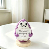 Handmade Crochet Animal Figurine Desk Ornament Home Decor: Small Cow Figurine