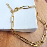 Luxe 18K Gold Paper Clip Bracelet