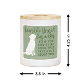Grinch Has A Dog Candle