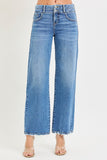 Ginny High Waist Double Button Wide Leg