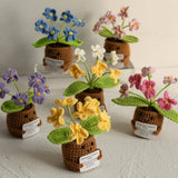 Handmade Crochet Forget-Me-Not Flower Home Decor: Pink