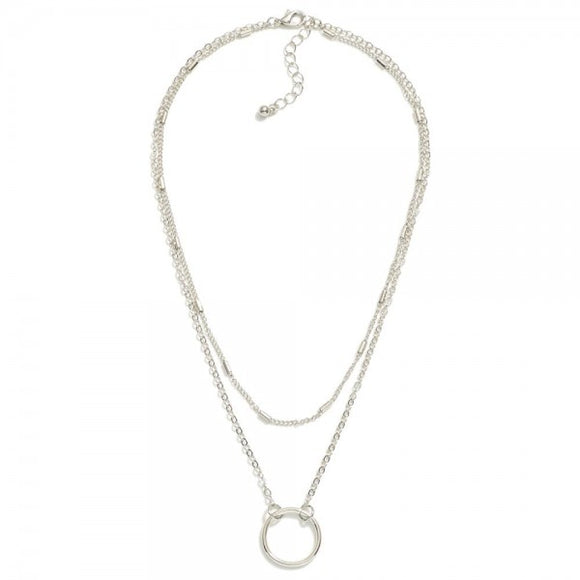 Double Layer Silver Necklace