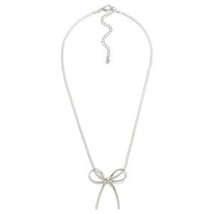 Dainty Rope Bow Necklace