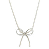 Dainty Rope Bow Necklace