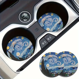 Starry and Moon Car Coaster Set