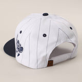 Take Me Out to the Ballgame Pinstripe Trucker Hat: NAY-WHT / ONE SIZE