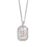 Gold E Mother Of Pearl Initial Necklace