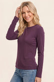 Basic Crewneck in Eggplant