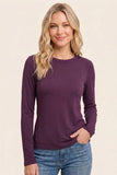 Basic Crewneck in Eggplant