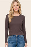 Classic Ribbed Long Sleeve in Brown